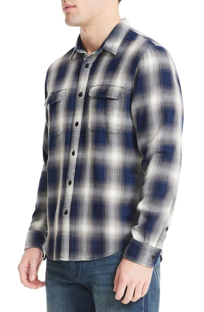 Lucky Brand Mesa Plaid Cotton Flannel Button-up Shirt In Indigo Plaid