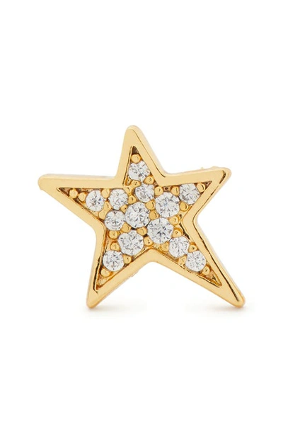 Shop Kate Spade You're A Star Stud Earrings In Clear/ Gold.