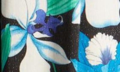 Shop Kobi Halperin Iris Print Wide Leg Pants In Iris Blue Multi