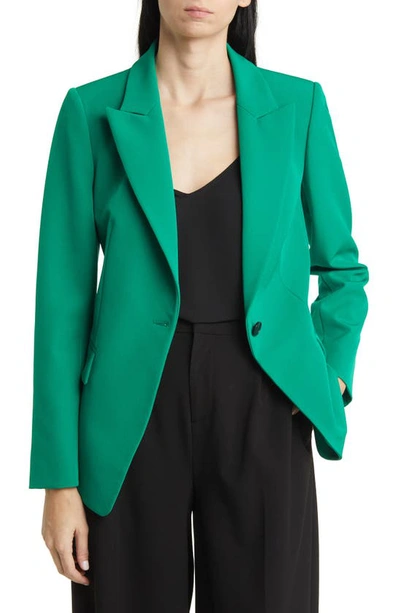 Kobi Halperin Jordi Single-button Twill Jacket In Ivy
