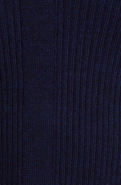 Shop Kobi Halperin Collar Wool Rib Sweater In Navy