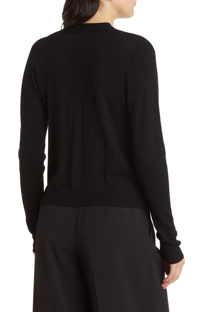 Shop Kobi Halperin V-neck Merino Wool Shell & Cardigan Set In Black