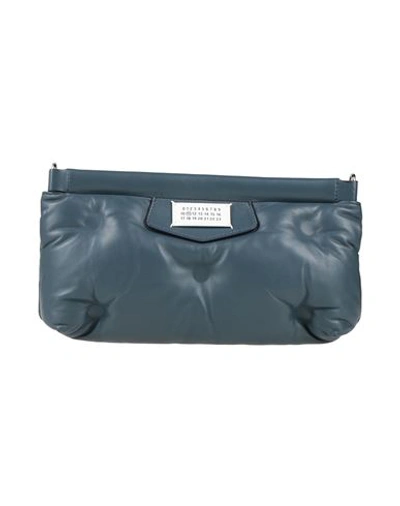 Shop Maison Margiela Woman Handbag Slate Blue Size - Soft Leather