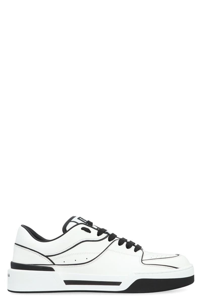 Shop Dolce & Gabbana New Roma Leather Low-top Sneakers In White