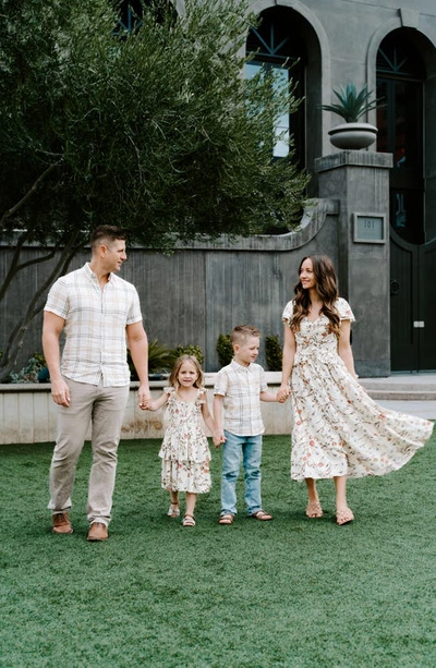 Nordstrom Matching Family Moments Floral Ruffle Midi Dress In Yellow Frost Boho Blooms