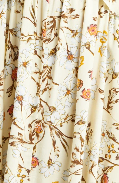 Nordstrom Matching Family Moments Floral Ruffle Midi Dress In Yellow Frost Boho Blooms