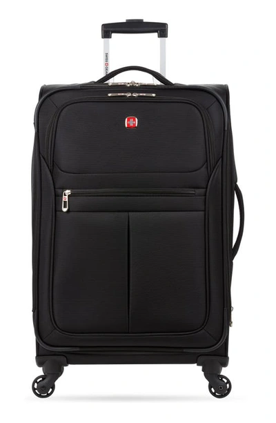 Shop Swissgear 23.5" Expandable Spinner Suitcase In Black