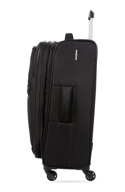 Shop Swissgear 23.5" Expandable Spinner Suitcase In Black