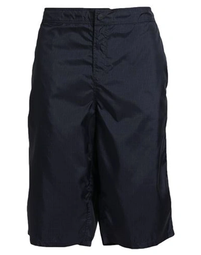 Shop Fendi Man Beach Shorts And Pants Navy Blue Size 40 Polyester