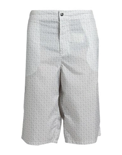Shop Fendi Man Beach Shorts And Pants Sage Green Size 38 Polyester