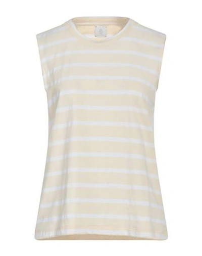 Shop Eleventy Woman T-shirt Beige Size S Cotton, Linen, Elastane