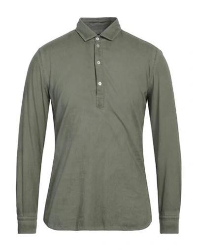 Messagerie Man Shirt Military Green Size 17 Cotton In Green