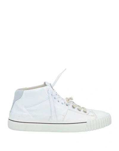 Shop Maison Margiela Man Sneakers White Size 7 Leather, Textile Fibers