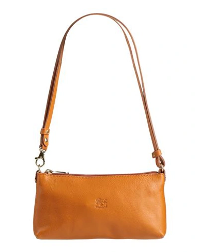 Shop Il Bisonte Woman Shoulder Bag Tan Size - Soft Leather In Brown