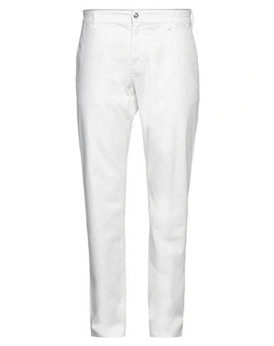 Shop Harmont & Blaine Man Pants White Size 42 Cotton, Elastane