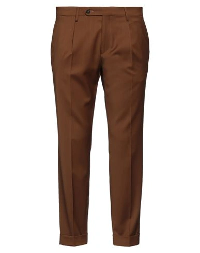 Shop Michele Carbone Man Pants Brown Size 32 Virgin Wool