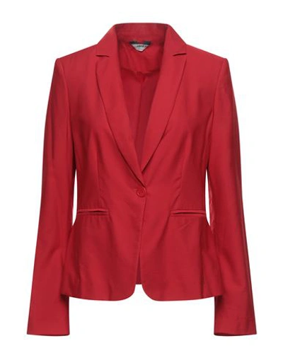 Shop Liu •jo Woman Blazer Red Size 6 Viscose, Polyamide