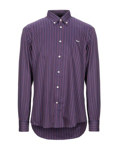 Shop Harmont & Blaine Man Shirt Purple Size L Cotton