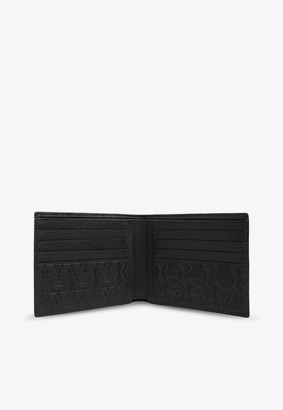 Ferragamo Bi-fold Leather Wallet In Black