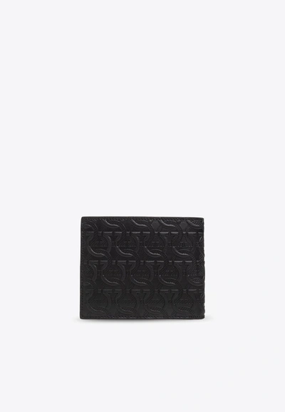 Ferragamo Bi-fold Leather Wallet In Black