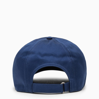 Gucci Blue Baseball Cap With Logo Men In Blue