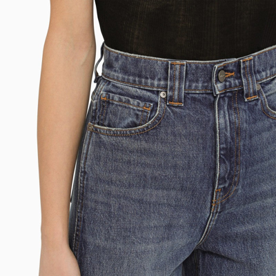 Shop Khaite Regular Blue Denim Jeans Women