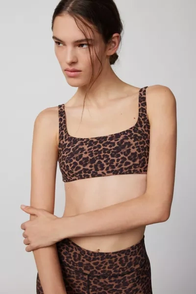 Shop The Upside Biarritz Rory Leopard Print Bra Top In Animal Print, Women's At Urban Outfitters
