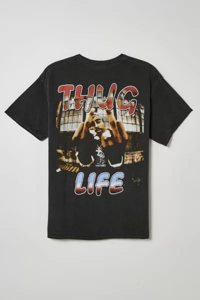 Shop Urban Outfitters Tupac Thug Life Tee In Black, Men's At