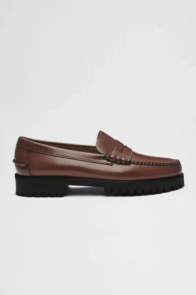 Sebago Dan Casual Lug-sole Penny Loafers In Brown