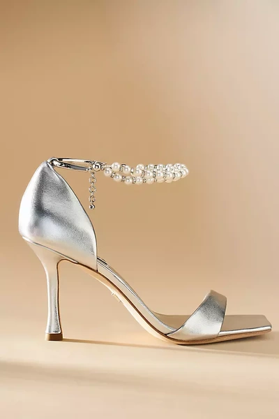 Shop Badgley Mischka Loretta Stiletto Heels In Silver