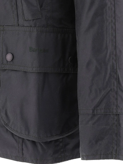 Shop Barbour "beadnell" Wax Jacket In Green