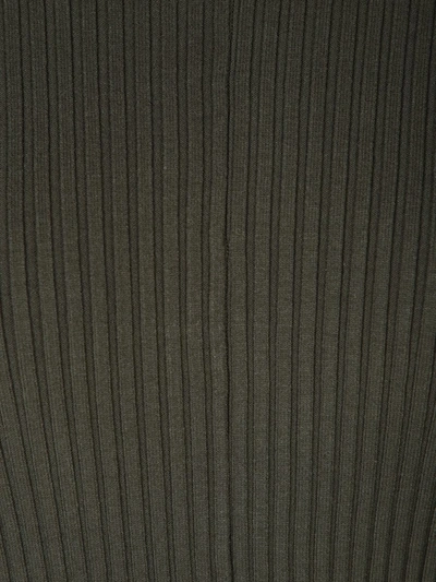 P.a.r.o.s.h Ribbed-knit Green Dress In Green