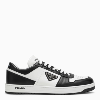 Shop Prada White/black Leather  Holiday Low-top Sneakers Men