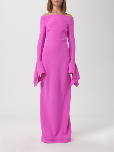 Shop Solace London Dress Woman Pink Woman