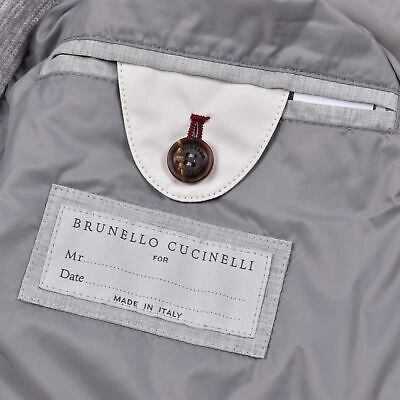 Pre-owned Brunello Cucinelli Herren Gesteppte Weste Mit Kaschmir Mischung Strick Kapuze In Weiss