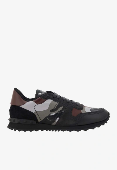 Shop Valentino Camouflage Rockrunner Low-top Sneakers In Multicolor