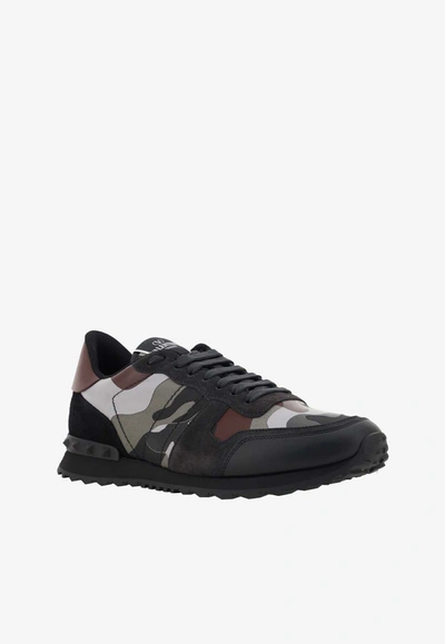 Shop Valentino Camouflage Rockrunner Low-top Sneakers In Multicolor