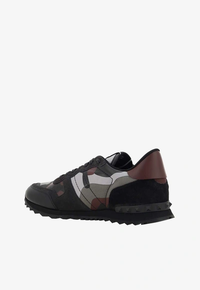 Shop Valentino Camouflage Rockrunner Low-top Sneakers In Multicolor