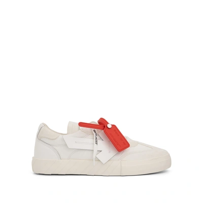 Shop Off-white Floating Arrow Low Vulcanised Leather Sneaker