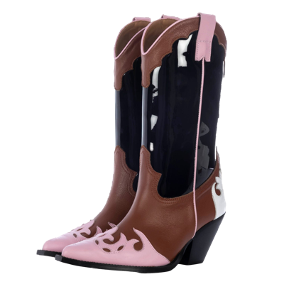 Shop Toral Multicoloured Boots In Pink