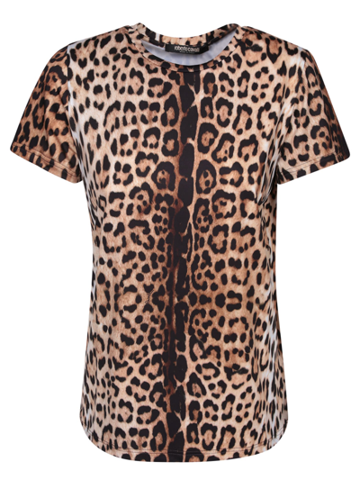 Shop Roberto Cavalli Leopard Print T-shirt In Multi