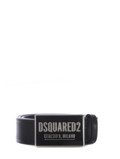 Shop Dsquared2 Belt  In Leather In Nero