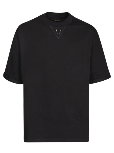 Shop Roberto Cavalli Fangs Black T-shirt