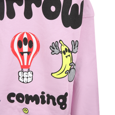 Shop Barrow Pink Sweatshirt For Girls With Logo And Hot Air Balloon