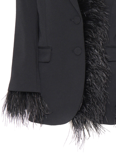 Shop Michael Kors Blazer With Feathers In Black