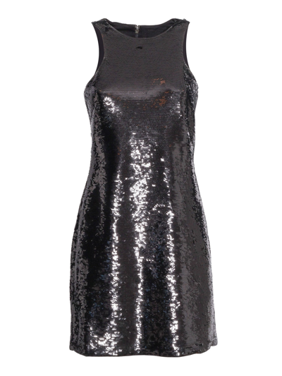 Shop Michael Kors Dress With Sequins In Black