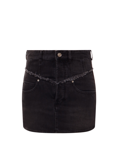 Shop Isabel Marant Narjis Skirt In Black