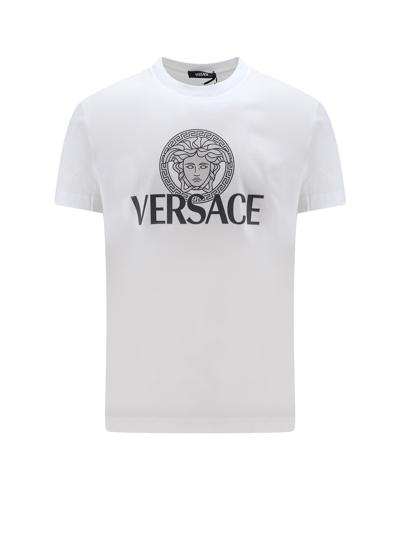 Shop Versace T-shirt In White