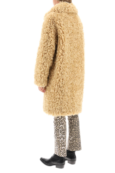 Shop Stand Studio Camille Faux Fur Cocoon Coat In Light Caramel (brown)
