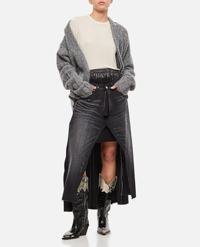 Shop Junya Watanabe Levis Front Slit Skirt In Grey